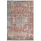Distressed Terracotta Blue Persian Style Washable Non Slip Rug