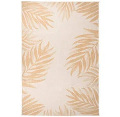 vidaXL Outdoor Flatweave Rug 160x230 cm Leaf Pattern