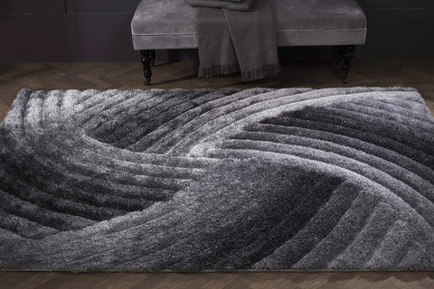 3D Swirl Shaggy Rug