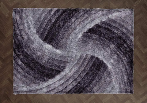 3D Swirl Shaggy Rug