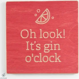 Oh Look! It's gin o'clock Large (38 x 55 x 1.8cm) / Grey