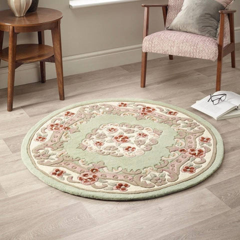Origins Shensi Beige Traditional Circle Rug