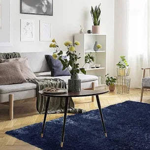 George Homemaker Supersoft Shaggy Navy Rug