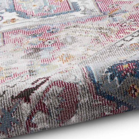 Think Rugs 16th Avenue 92DA Fuchsia Blue Traditional Rug