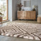 Dunelm Slumber Geometric Shaggy Rug