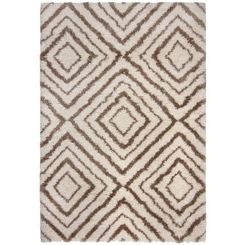 Dunelm Slumber Geometric Shaggy Rug