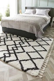 Origins Black Morocco Shaggy Rug