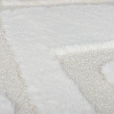 Dunelm Boucle Carved Faux Fur Rug