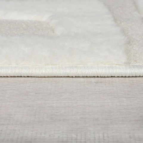 Dunelm Boucle Carved Faux Fur Rug