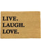 Artsy Doormats Live Laugh Love Doormat