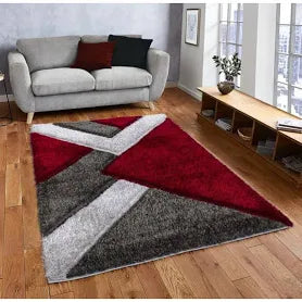 Metro Lane Woodcreek Shaggy Red/Grey Rug