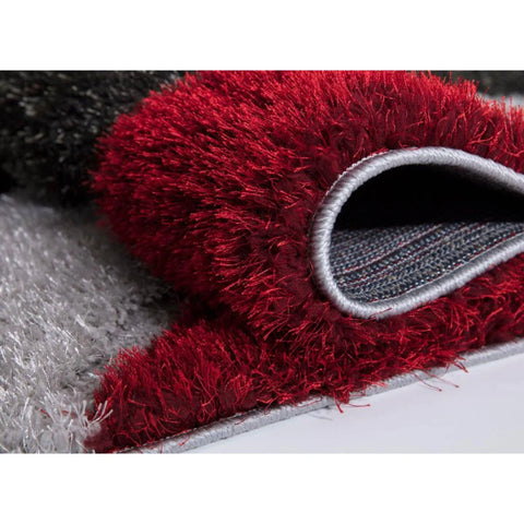 Metro Lane Woodcreek Shaggy Red/Grey Rug