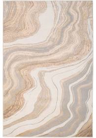 Kukoon Greige Gold Marble Modern Living Area Rug
