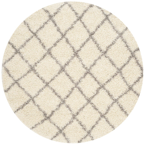 SAFAVIEH Dallas Shag Rug SGD258 Ivory / Grey 3' 0" x 5' 0"