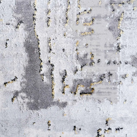 Williston Forge Grey/Gold Rectangle Rug