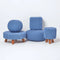 Homescapes Large Round Cotton Knitted Pouffe Footstool