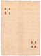 Gabbeh Plain Design Beige, Beige, Wool, 150 x 113 cm Hand Knotted Rug