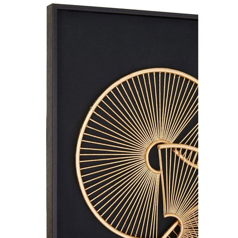 Premier Housewares Modello Metal Fan Framed Wall Art