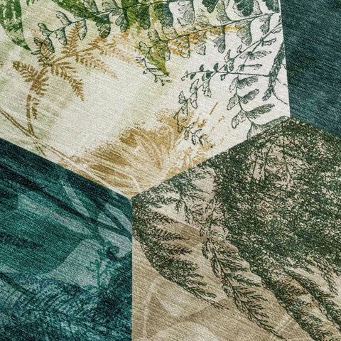 Habitat Eden Leaf Tile Flatweave Rug 170x120cm