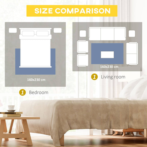 HOMCOM Geometric Modern Carpet Area Rug