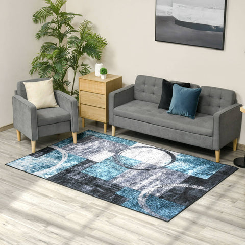 HOMCOM Geometric Modern Carpet Area Rug