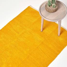 Homescapes 100% Cotton Plain Chenille Rug