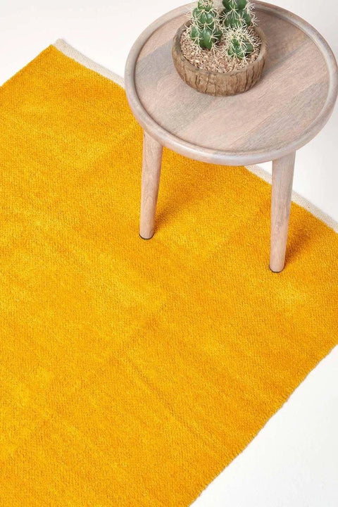 Homescapes 100% Cotton Plain Chenille Rug