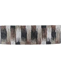 Homescapes Real Leather Handwoven Cutshuttle Rug