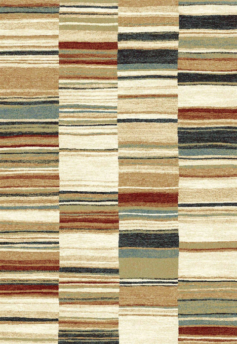 Rug Woodstock Light Multi Stripe 200x290cm Carpet Large Rugs
