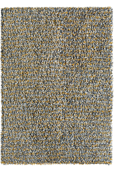 Origins Ochre Yellow Rocks Shaggy Hand Crafted Rug