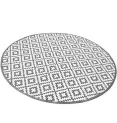 OHS Geometric Waterproof Outdoor Round Rug