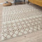 The Rugs Moroccan Shaggy Ivory Living Room Rugs and Runners 1030