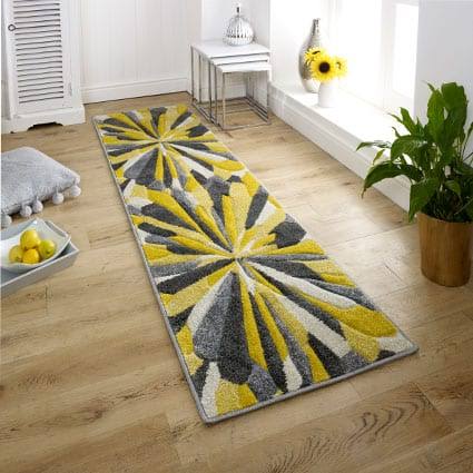 Portland 3337 A Grey & Yellow Rug