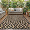 GENIMO Outdoor Rug Garden Rugs Waterproof Reversible Recycled Outdoor Carpet Washable UV Resistant Modern Area Rugs for Patios, Picnic, Backyard,