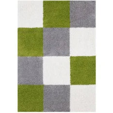 Myshaggy Collection Rugs Geometric Design 381 Green