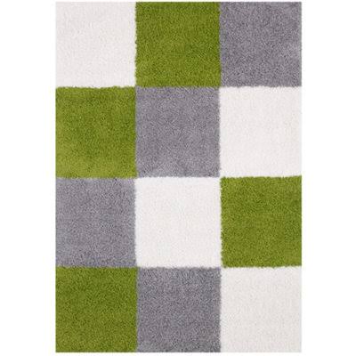 Myshaggy Collection Rugs Geometric Design 381 Green