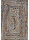 Second Nature Online JEANNIE Rectangle Rug Braided with Recycled Denim