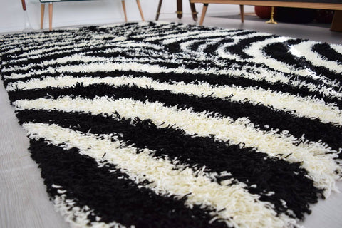 Bravich RugMasters Zebra Pattern Geometric Stripes Design Mix Super Soft High Deep Pile Luxury