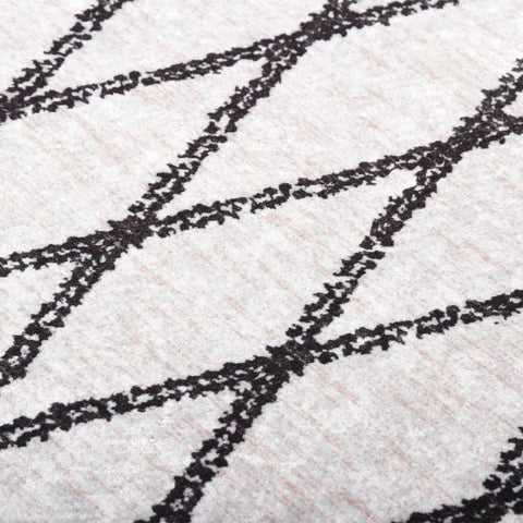 vidaXL Rug Washable 80x150 cm Black and
