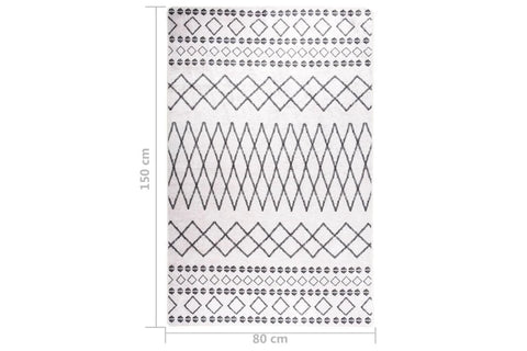 vidaXL Rug Washable 80x150 cm Black and