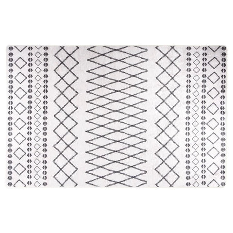 vidaXL Rug Washable 80x150 cm Black and