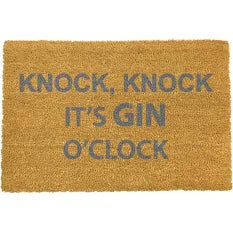 Artsy Doormats Knock Knock It's Gin O'Clock Doormat