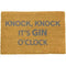Artsy Doormats Knock Knock It's Gin O'Clock Doormat