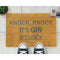 Artsy Doormats Knock Knock It's Gin O'Clock Doormat