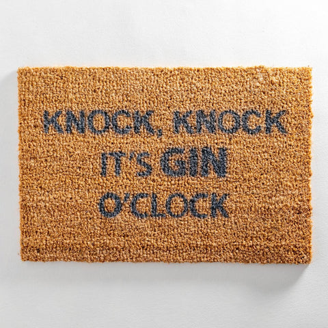 Artsy Doormats Knock Knock It's Gin O'Clock Doormat
