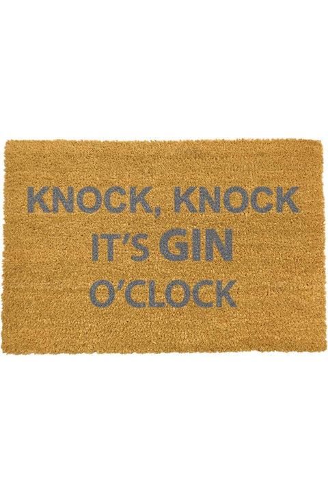 Artsy Doormats Knock Knock It's Gin O'Clock Doormat