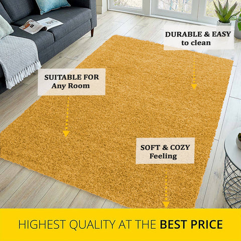 Abaseen Shaggy Rug Soft Modern Thick Pile
