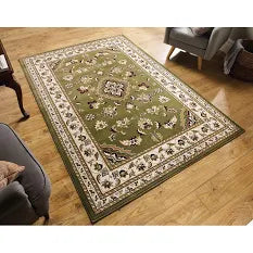 Sherborne Rug Traditional Classic Oriental Bedroom Living Room Rug Green / Large 160x230 cm (5'3''x7'7'')