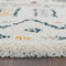 Cream Multicolour Boho Aztec Shaggy Living Area Rug - Multicolour / 150 x 80cm