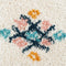 Cream Multicolour Boho Aztec Shaggy Living Area Rug - Multicolour / 150 x 80cm